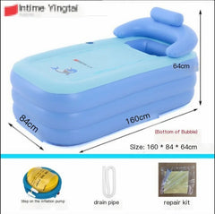 Folding Inflatable Bathtub Bath Barrel SPA Massage BathBarrel Foot Bath Barrel