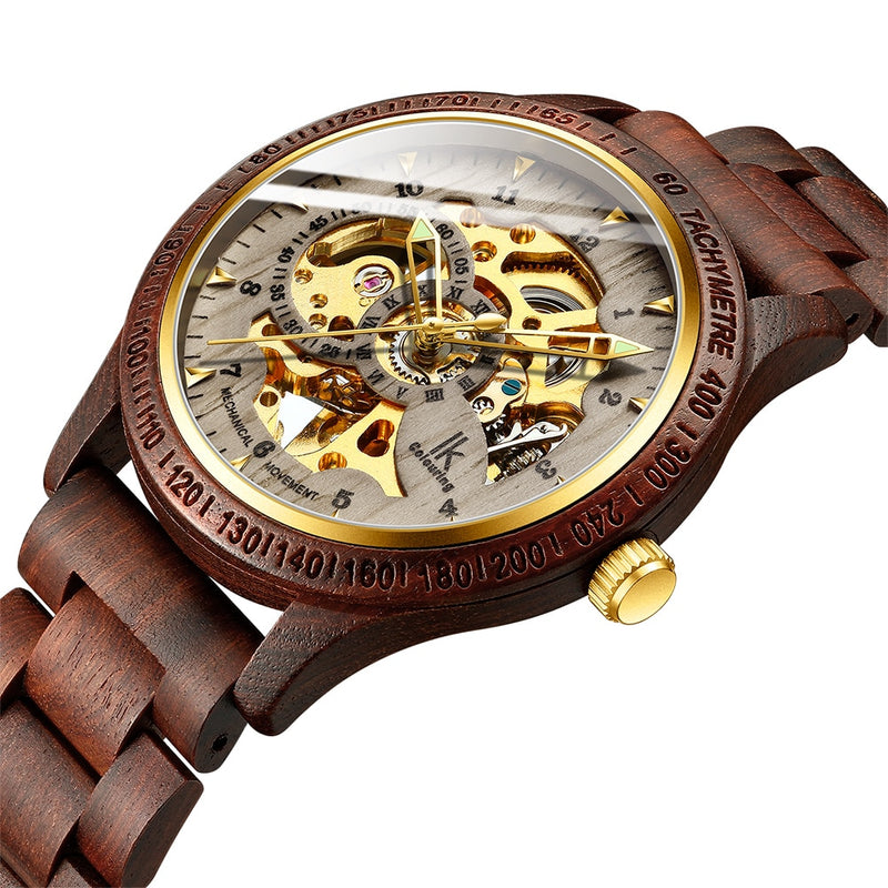 Classic Wooden Men's Mechanical Watch product image