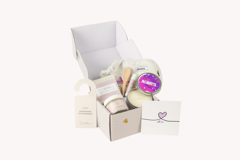 Natural bath and body gift set, Thank you gift box product image