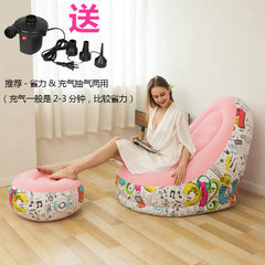Thick Folding Inflatable Lazy Sofa with Footrest