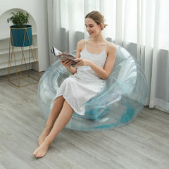 Thick Folding Inflatable Lazy Sofa with Footrest