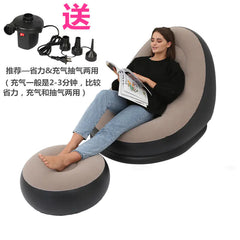 Thick Folding Inflatable Lazy Sofa with Footrest