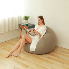 Thick Folding Inflatable Lazy Sofa with Footrest