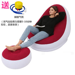 Thick Folding Inflatable Lazy Sofa with Footrest