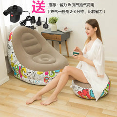 Thick Folding Inflatable Lazy Sofa with Footrest