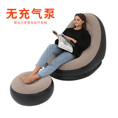 Thick Folding Inflatable Lazy Sofa with Footrest
