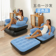 Thick Folding Inflatable Lazy Sofa with Footrest