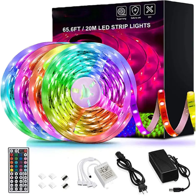 5050 RGB LED Strip Lights with Controller - 5M Flexible