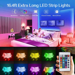 5050 RGB LED Strip Lights with Controller - 5M Flexible