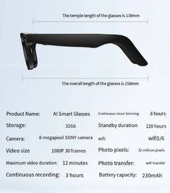 AI Camera Smart Glasses