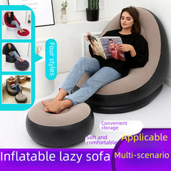 Thick Folding Inflatable Lazy Sofa with Footrest