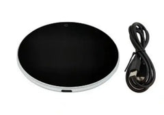 “USB-powered beverage warmer with non-slip base”