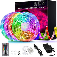 5050 RGB LED Strip Lights with Controller - 5M Flexible