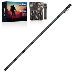 aiGear Hiking Stick Tactical Walking Staff Multitool Gear Trekking Pole Outdoor Tactical Staff for Survival Camping Hiking (HS01GR-7)